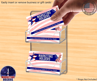 2 Pocket Hanging Business Card Holder