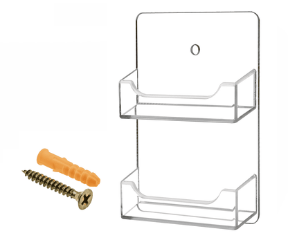 Clear Double Pocket Business Card Holder