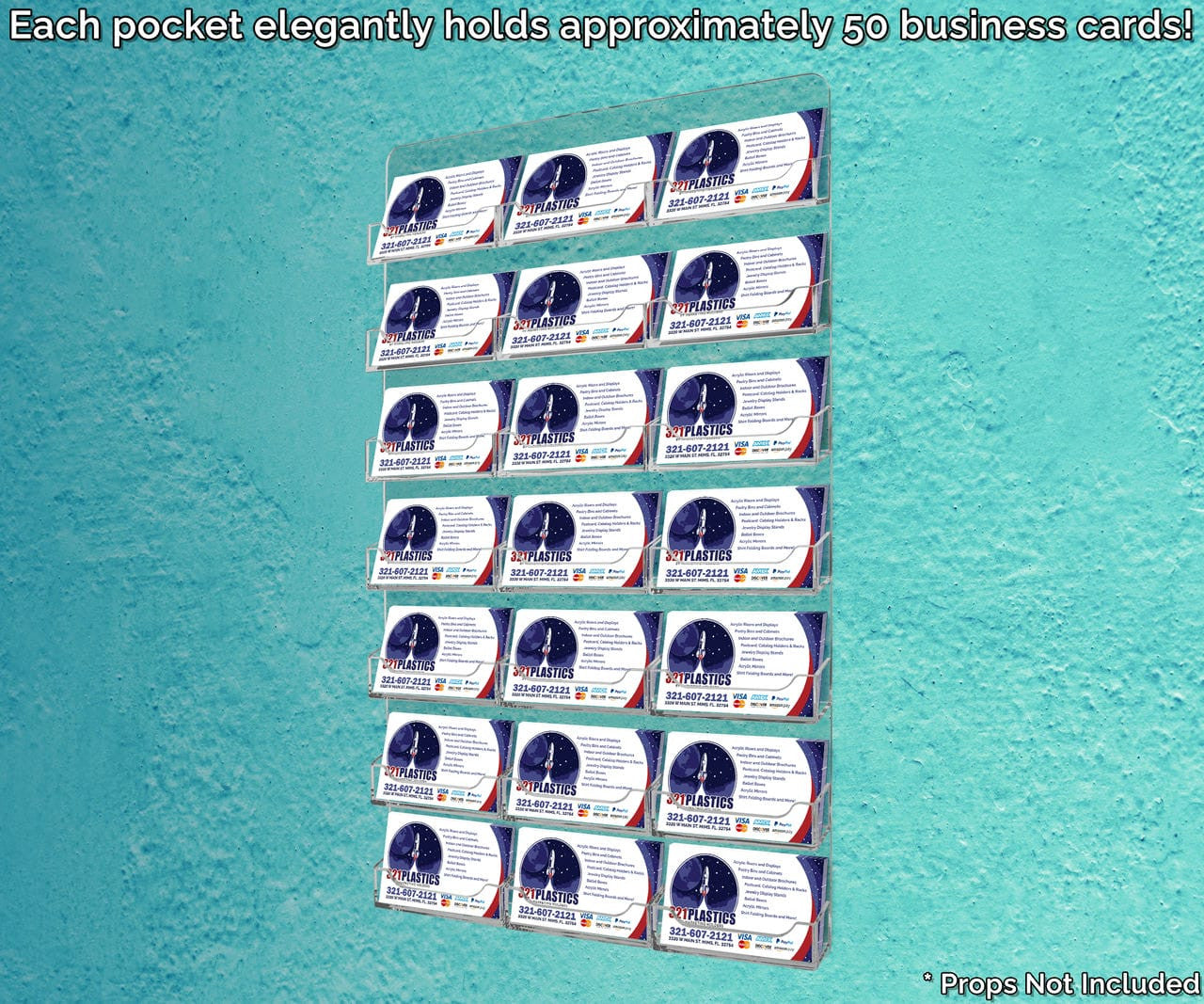 21 Pocket Hanging Business Card Holder