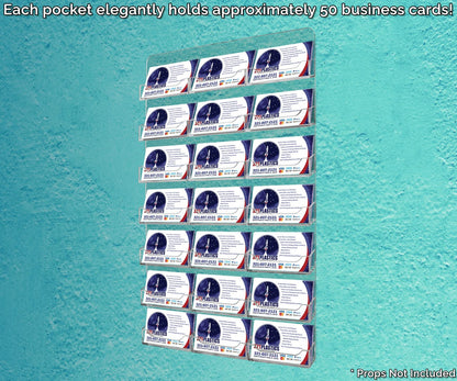 21 Pocket Hanging Business Card Holder