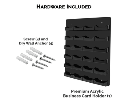 24 Pocket Wall Mount Business Card Holder
