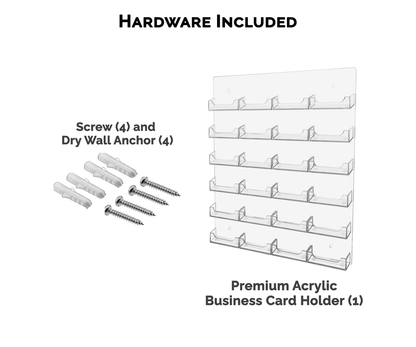 24 Pocket Wall Mount Business Card Holder