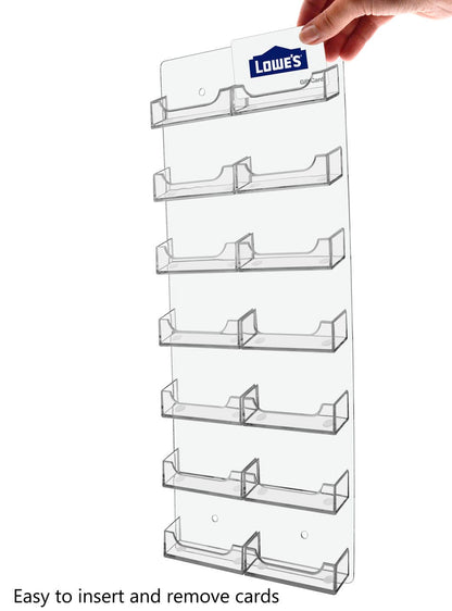 Fourteen Pocket VIP Cards Security Badge Timeclock Cards Business Card Holder Organizer Wall  empty