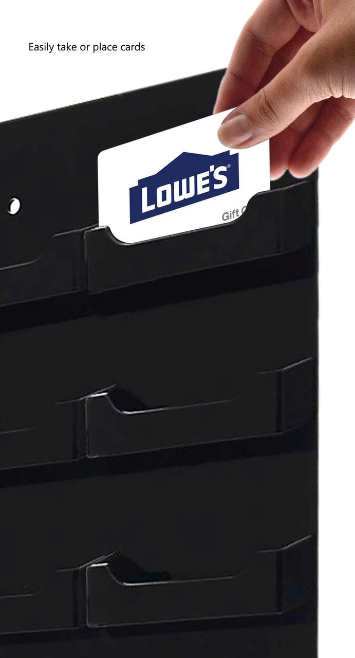sixteen Pocket Contact Gift Card Holder black take a card