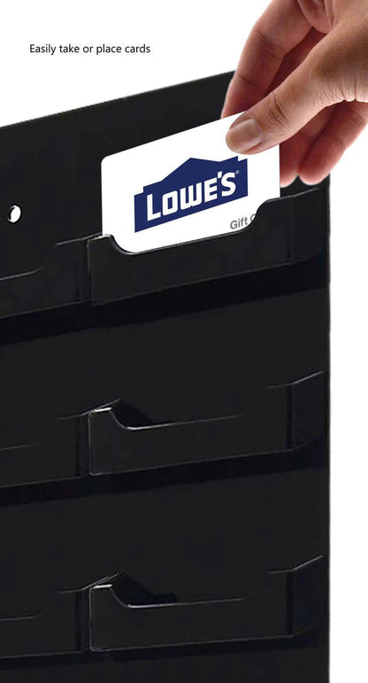 sixteen Pocket Contact Gift Card Holder black take a card