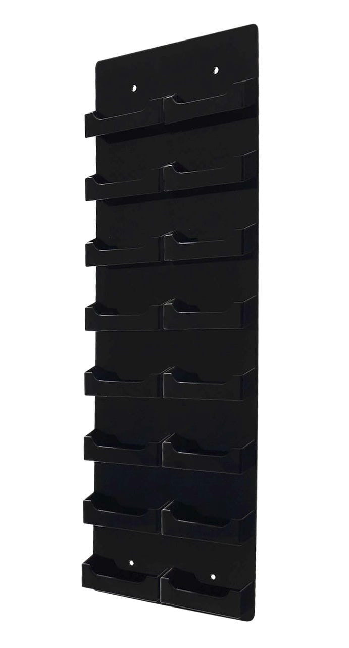 Black on Black sixteen Pocket Contact Gift Card Holder black