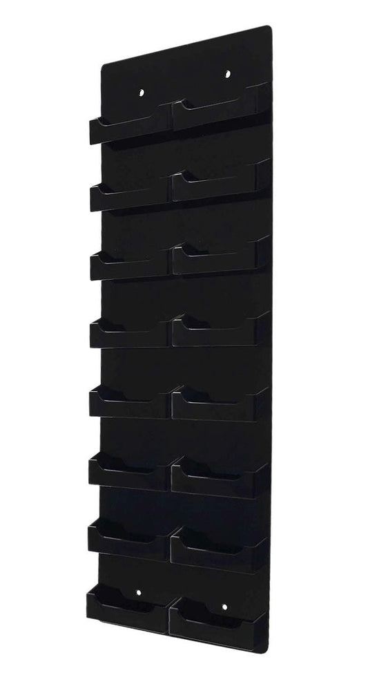 Black on Black sixteen Pocket Contact Gift Card Holder black