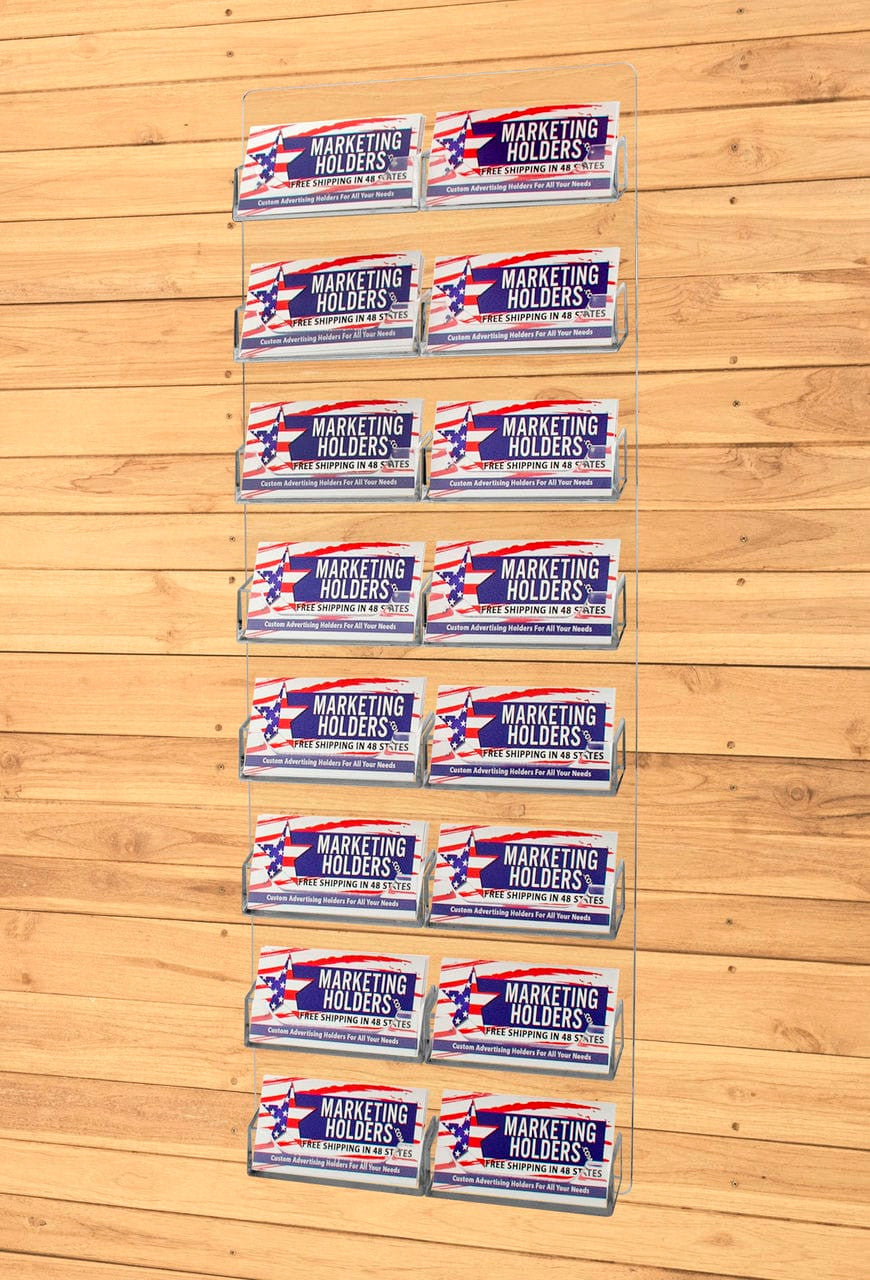 16 Pocket Wall Mount Business Card Holder