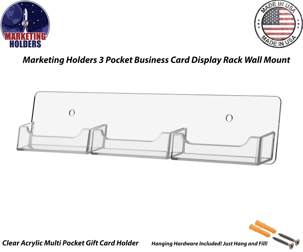Clear Acrylic Office Card Holder