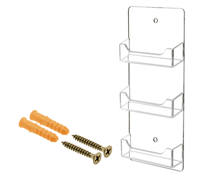 Clear Three Pocket Business Card Holder