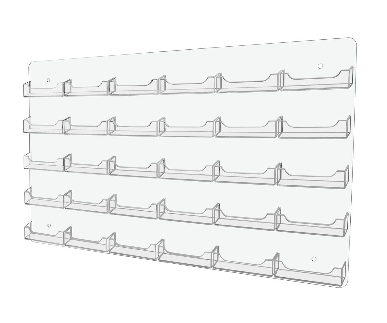 Thirty Slot Rack Card Wall Mounted Holder standard view