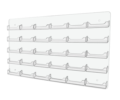 Thirty Slot Rack Card Wall Mounted Holder standard view