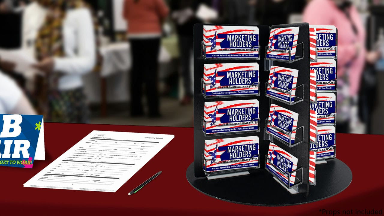 Rotating Gift Card Appointment Reminder Organizer 32 Slot Holder