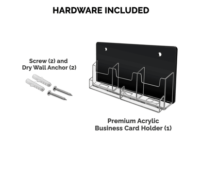 3 Pocket Hanging Vertical Business Card Holder