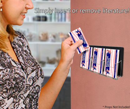 3 Pocket Hanging Vertical Business Card Holder