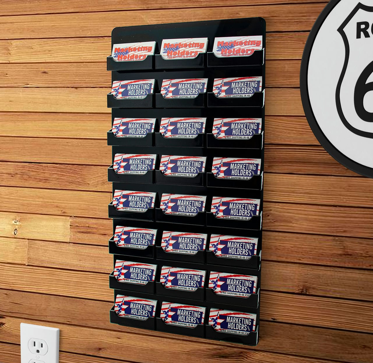 Twenty Four Pocket Wall Business Card Holder standard view wall view