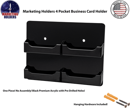 4 Pocket Hanging Business Card Holder