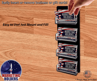 Clear and Black Take A Card Rack