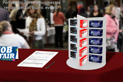 Business Card Holder 40 Pocket Rotating Countertop Display