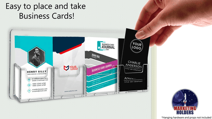 4 Pocket Hanging Vertical Business Card Holder