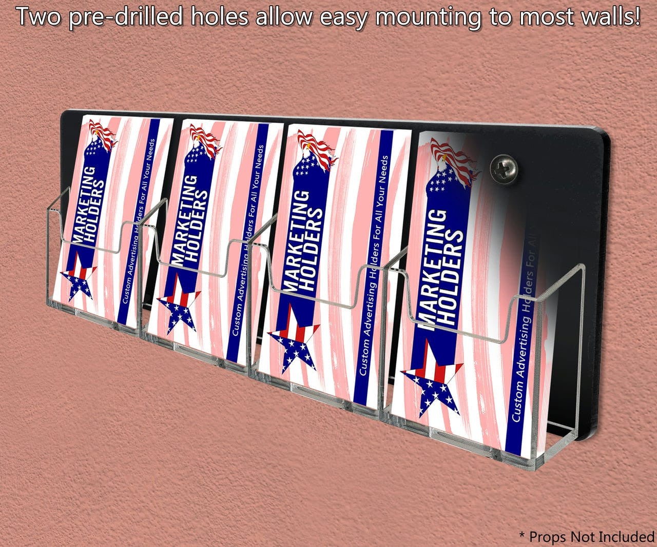 4 Pocket Hanging Vertical Business Card Holder