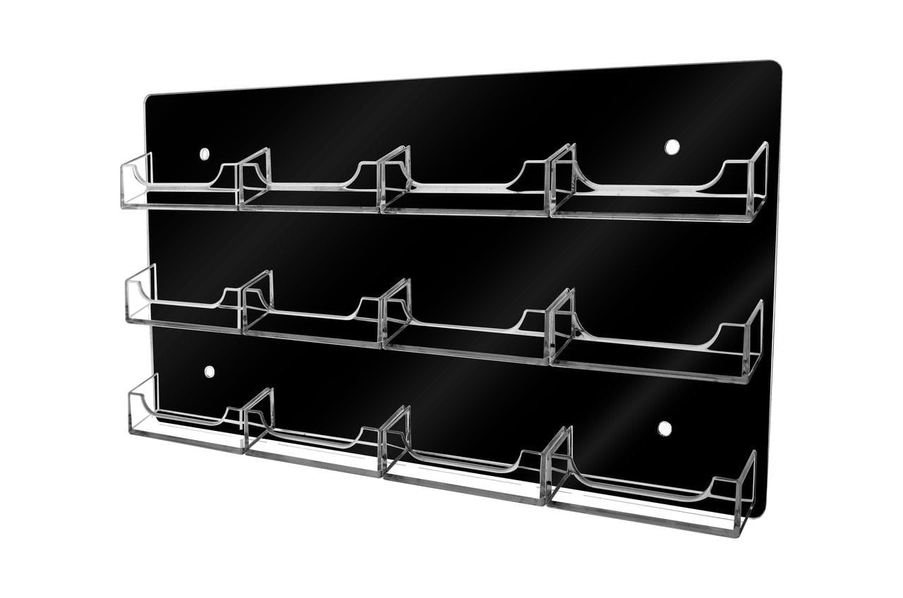 Twelve Pocket Business Card Holder Clear Black standard view