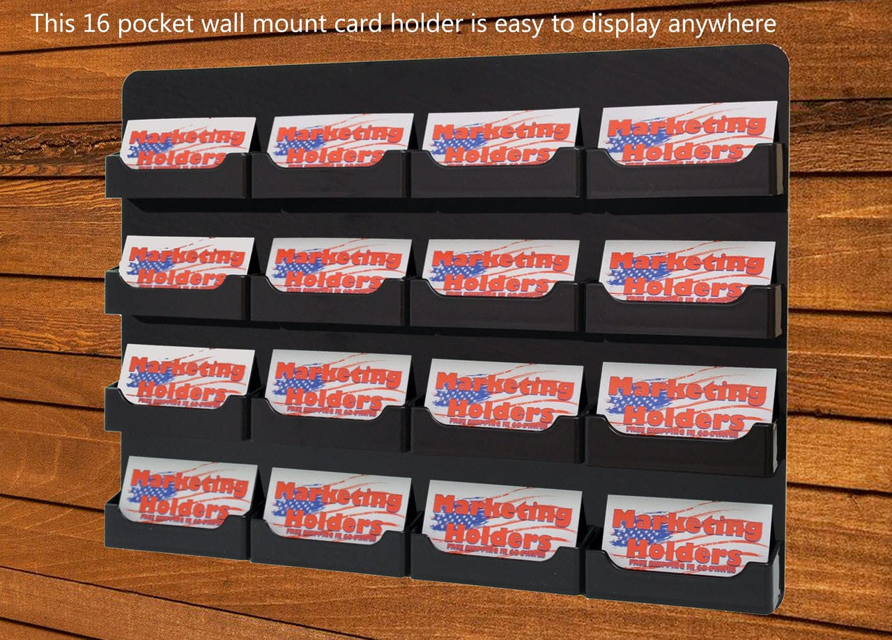 Pockets Wall Business Card Rack Holder Hanging Membership Card on a wall with business cards