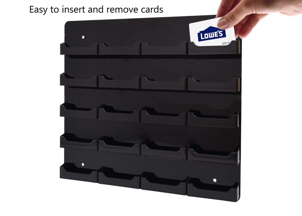 20 Pocket Wall Mount Business Card Holder