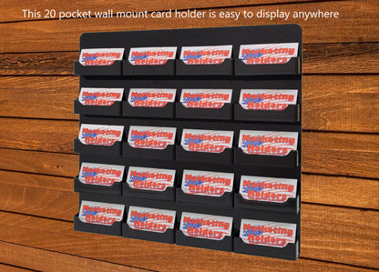 20 Pocket Wall Mount Business Card Holder