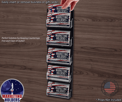 5 Pocket Hanging Business Card Holder