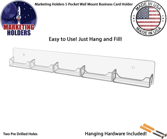 5 Pocket Hanging Business and Gift Card Holder