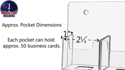 5 Pocket Hanging Vertical Business Card Holder