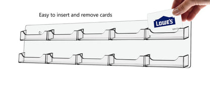Ten Pocket Appointment Business Card Holder Wall Organizer Gift Card Display