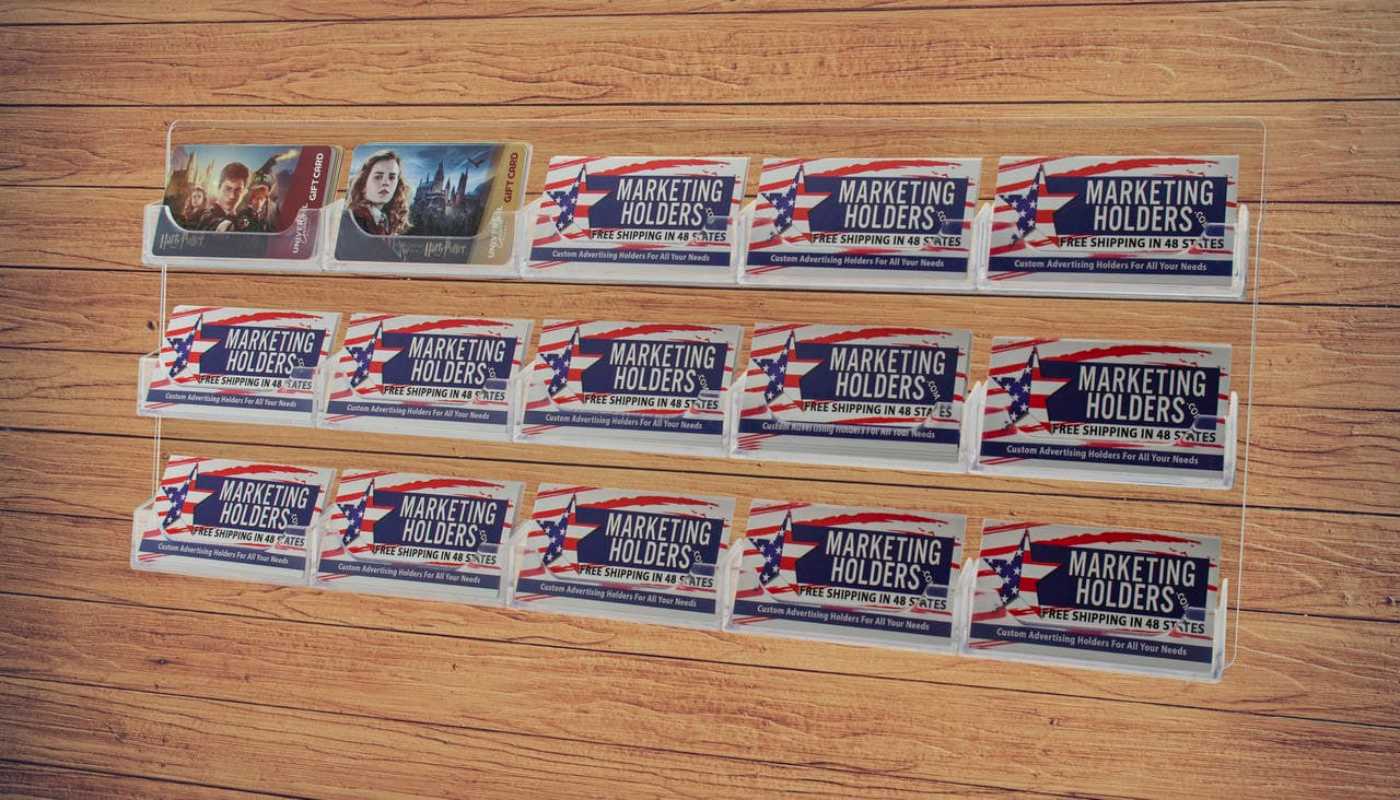 Holder  Clear on Clear on wall with cards