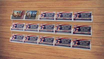 Holder  Clear on Clear on wall with cards