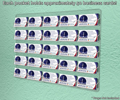 25 Pocket Hanging Business Card Holder