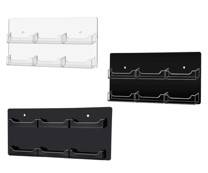 6 Pocket Wall Mount Business Card Holder