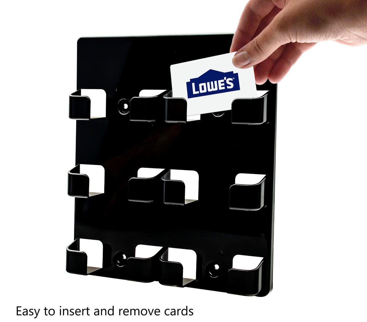 6 Pocket Business Card Display Rack Multi Slot Wall Mount