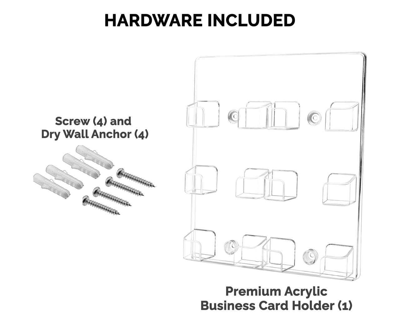 6 Pocket Business Card Display Rack Multi Slot Wall Mount