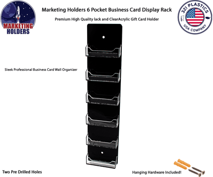6 Pocket Hanging Business Card Holder