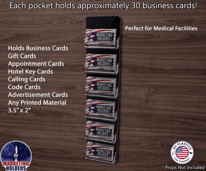 6 Pocket Hanging Business Card Holder