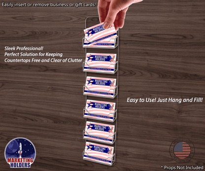 6 Pocket Hanging Business Card Holder