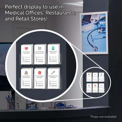 6 Pocket Hanging Vertical Business and Gift Card Holder