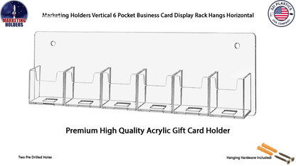 6 Pocket Hanging Vertical Business Card Holder
