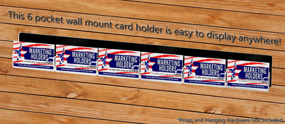 6 Pocket Wall Mount Business and Gift Card Holder