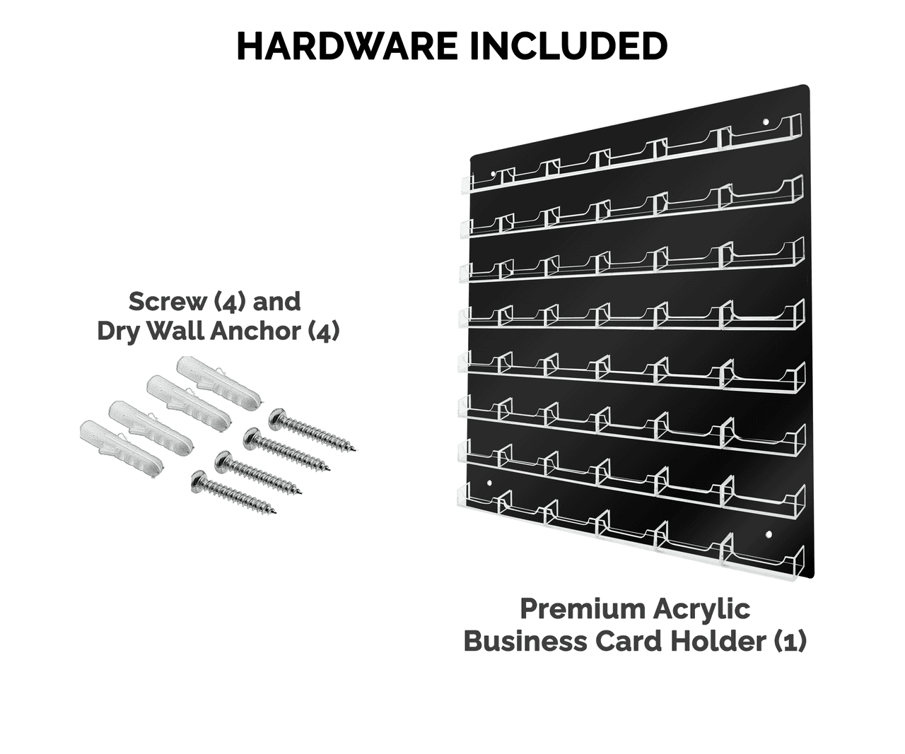 48 Pocket Wall Mount Business Card Holder Lightweight Rack