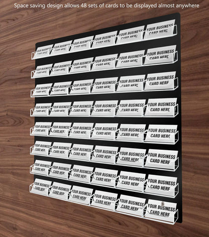 48 Pocket Wall Mount Business Card Holder Lightweight Rack