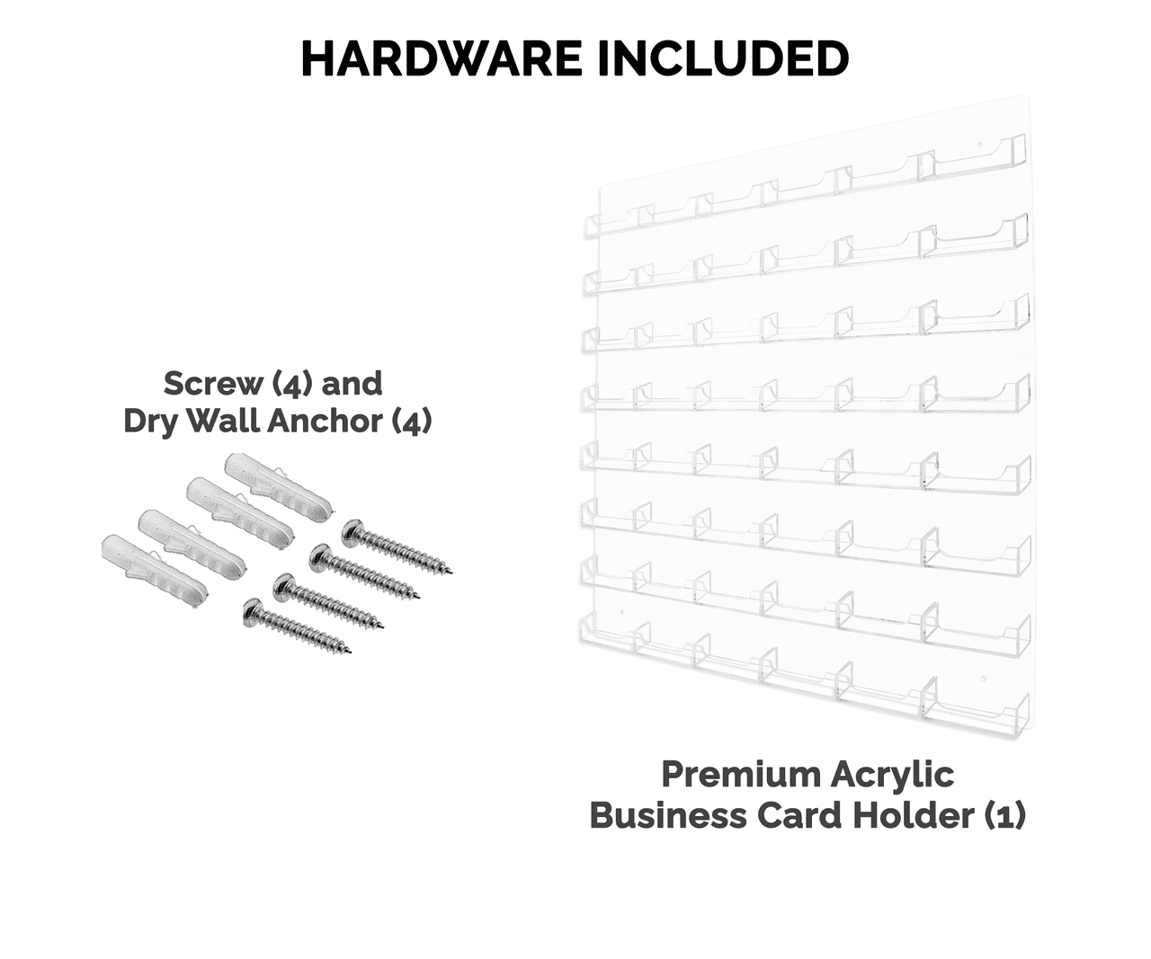 48 Pocket Wall Mount Business Card Holder Lightweight Rack