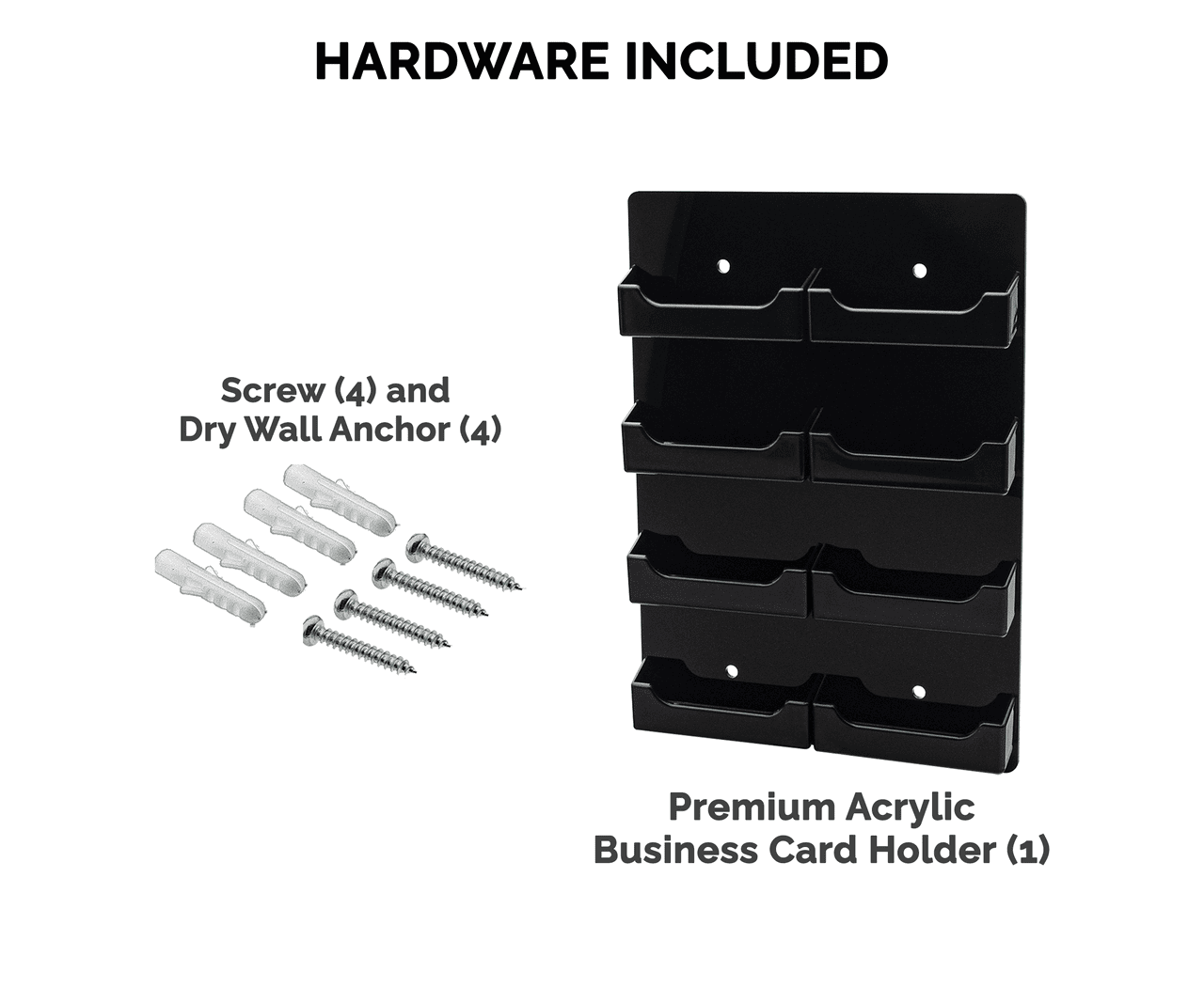 8 Pocket Wall Mount Business Card Holder