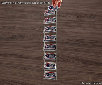 Easily insert or remove business or gift cards